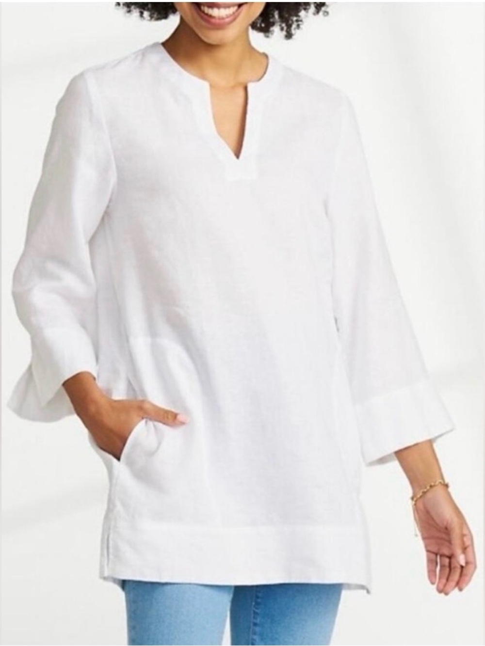 Lands’ End Linen Tunic Top